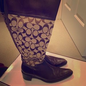 Coach Designer monogram boots